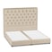 In House Lujin Linen Bed Frame - Single - 200x120cm - Light Beige