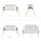 Teknum 3 - IN - 1 Baby Rocker Bassinet / Infant Crib w / Mosquito net - White