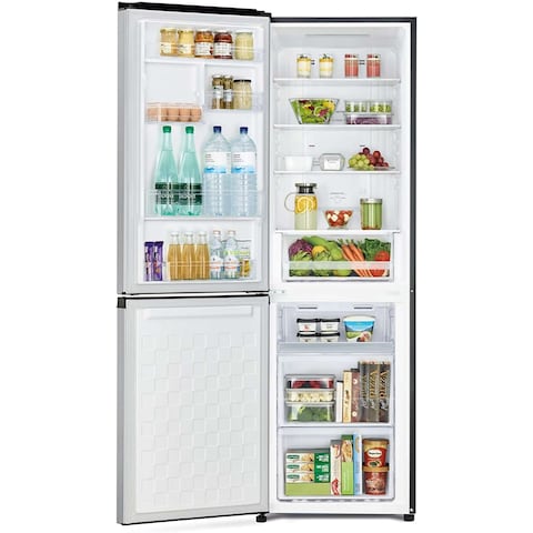 Hitachi 320L Net Capacity Inverter Control Bottom Mount Refrigerator Platinum Silver RB410PUK6P