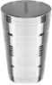 Royalford 7 Cm Stainless Steel Designer Plain Glass- Rf11463 Unbreakable Glass, Suitable For Water, Milk, Juice, Tea 100% Food-Grade, BPA-Free Stylish With Mirror Finish Body, Stripped Design Silver