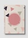 Lowha Spiral Notebook With 60 Sheets And Hard Paper Covers With Graphic Triangles Design, For Jotting Notes And Reminders, For Work, University, School