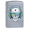 Zippo 29855 Skull Headphone Design Street Chrome Windproof Lighter