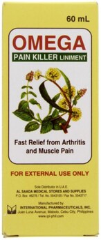 Buy Omega - pain killer liniment, Fast Relief from Arthritis and Muscle Pain, 60ml in UAE