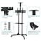 Rolling TV Cart With Lockable Wheels, Floor TV Stand 32-75 Inch, LED &amp; LCD Screen TV Trolley with Supported Camera Rack &amp; Strong Wheels Holds up to 50 Kg, VESA (600x400mm)