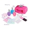 CrazArt Shimmer N Sparkle Manicure Kit With Nail Dryer, Nail Polish, Mixing Tray, Press-On Nails, Nail Stickers And Nail File
