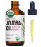 Kate Blanc Cosmetics Jojoba Oil, USDA Certified Organic, Pure, Cold Pressed, Unrefined. Revitalizes Hair And Gives Skin a Radiant Youthful Look. Effective Treatment for Face, Lips, Cuticles, Stretch Marks. - 2 oz
