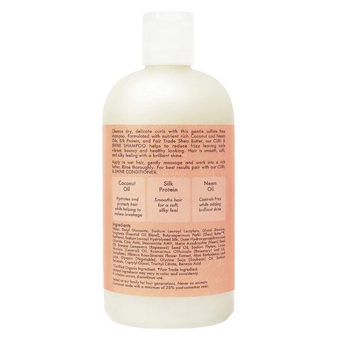 Shea Moisture Coconut With Hibiscus Curl And Shine Shampoo 384ml