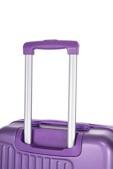 Senator Hard Case Medium Suitcase Luggage Trolley For Unisex ABS Lightweight Travel Bag with 4 Spinner Wheels KH1075 Highlight Purple