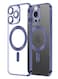 MagSafe Case Magnetic Clear Soft TPU Plating Case Wireless Charging Compatible Shockproof Camera Lens Protection For Apple iPhone 14 Pro Violet