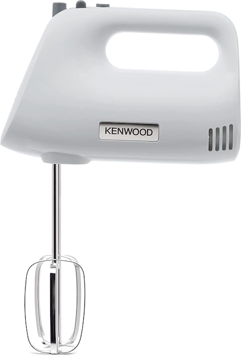 Kenwood Hand Mixer (Electric Whisk) 450W With 5 Speeds + Turbo Button, Twin Stainless Steel Kneader And Beater For Mixing, Whipping, Whisking, Kneading HMP30.A0WH, White