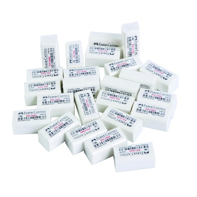 Faber-Castell PVC Free Eraser White 24 PCS