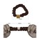 Aiwanto 2 Pairs Ponytail Holders Hair Rubber bands Hair Ties For Girls - Brown & Yellow