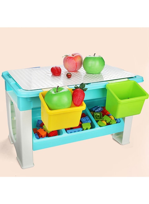 Little Story 3In1 Activity And Block Table, Toys Table, 69 Blocks Lego Compatible, Study Table, Water Play Table, Sand Table, Multipurpose Table, Boys, Sensory Play, Homeschooling, 69 Blocks