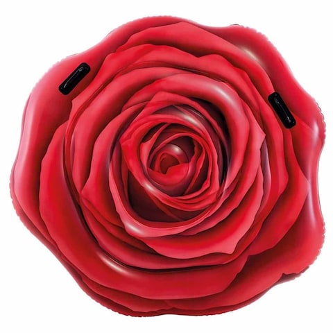 Intex Inflatable Red Rose Mat with Handles - 137 x 132 Cm