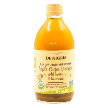 De Nigris Raw Unfiltered Honey And Turmeric Apple Cider Vinegar 500ml