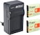 DMK Power 2PCS NP-BG1 Battery 950mAh with TC600E Battery Charger Compatible with Sony DSC-H3 DSC-H7 etc,