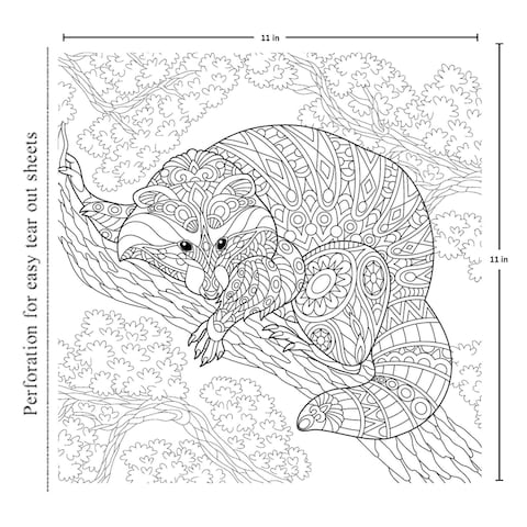 14304 Animals Adults With Tearout Sheet�Colouring Book 3 Years +