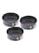 Generic 3-Piece Round Cake Pan Set Black