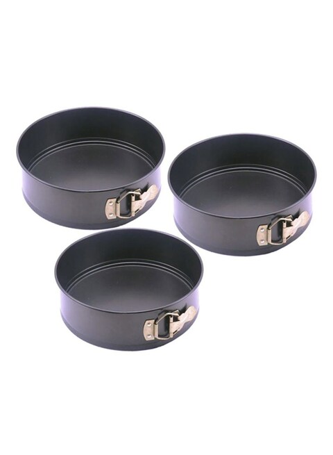 Generic 3-Piece Round Cake Pan Set Black