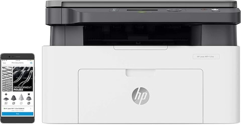 HP Laser MFP 135a Print, Copy, Scan, Multi-Functional All in One Office Printer - White [4ZB82A]