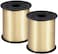 Party Time 2 Rolls 500 Yards Gold Crimped Curling Balloon String Roll Balloon Ribbon for DIY Party Decoration Wedding, Baby Shower, Birthday Decoration, Gift Packaging - Party Supplies
