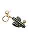 Crystal Cactus Enamel Keychain