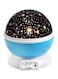 Generic Star And Moon Rotating Projector Night Lamp Blue/Black/White 13X13X14.5Centimeter