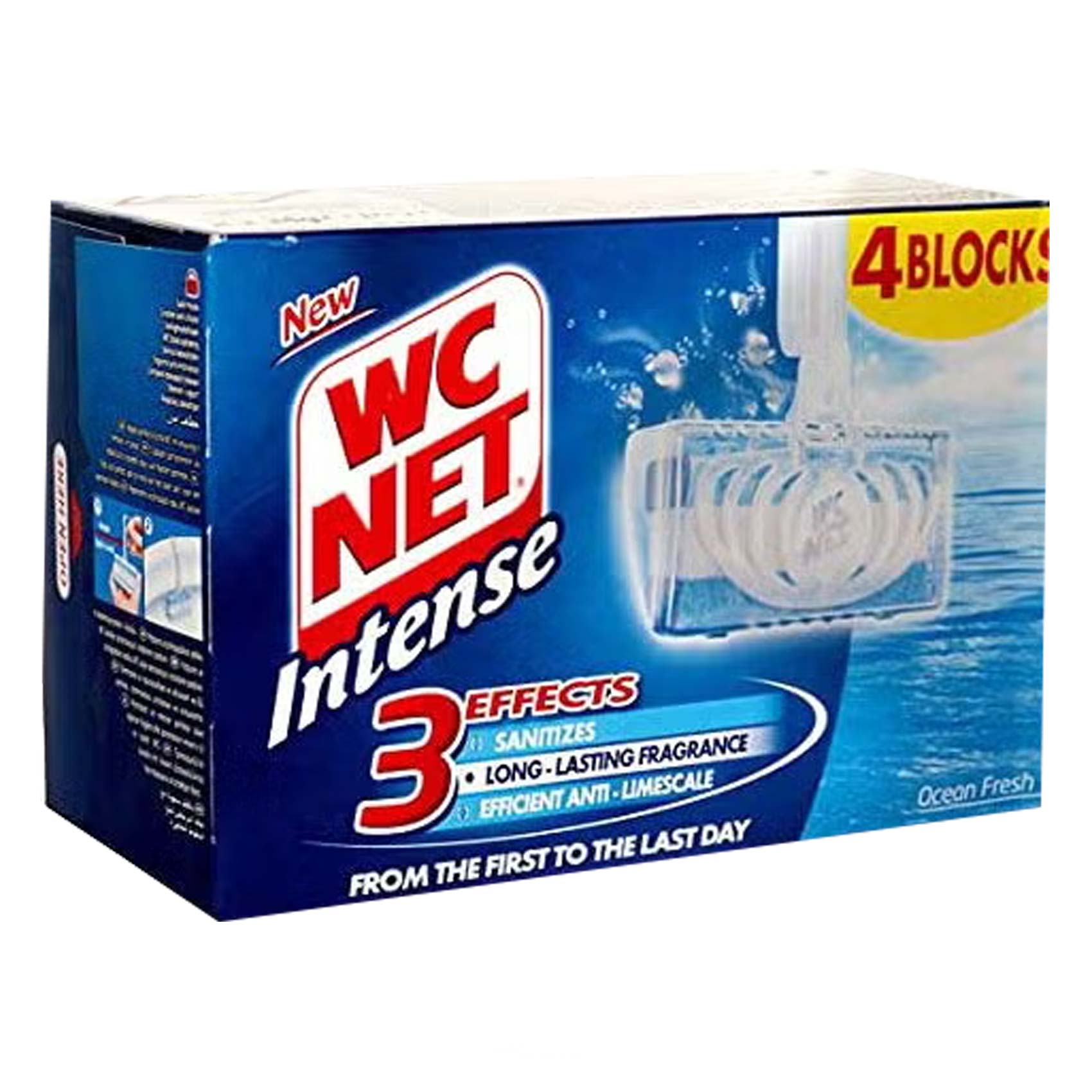 WC Net Blue Ocean Fresh Rim Block Toilet Cleaner 34g x Pack of 4