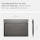 Spigen Laptop Sleeve Valentinus S 13 14 inch, compatible with MacBook Pro, Built in Magnetic Flap with [Foldable Stand] Leather Laptop Case, Laptop Pouch Bag - City Gray