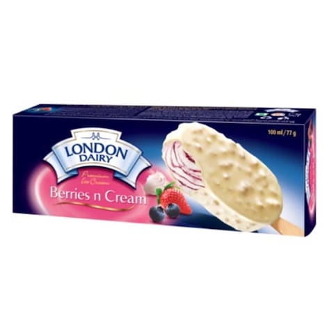 London Dairy Berries N Cream Ice Cream Stick 100ml