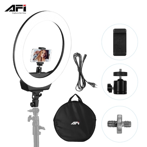 Generic-16 Inch LED Ring Light for Phone and Camera 38W Stepless Dimmable 3200K-6500K Lighting kit with Phone Holder Carrying Bag for YouTube Video ing Live Streaming Makeup Portrait Selfie