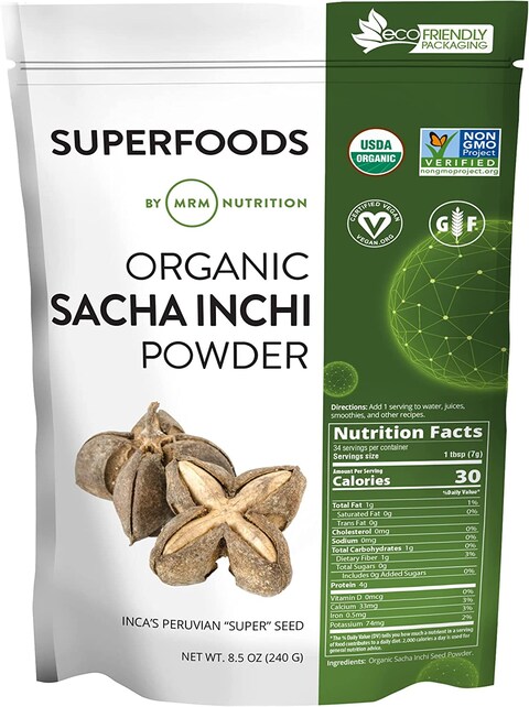 MRM, Organic Sacha Inchi Powder, 8.5 Oz (240 G)