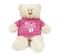 Caravaan, Supersoft, Cuddly Cream Bear With White It's A Girl! On Trendy Pink Hoodie Size 38cm Ideal For Celebrations, Baby Birth Parties Soft And Cuddly