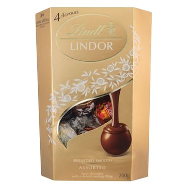 Lindt Lindor Cornet Assorted Milk Chocolate With Melting Filling 200g