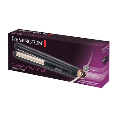 Remington Ceramic Hair Straightner - 230 degree - Black - S3500