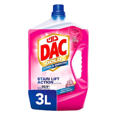 Dac Gold Multi-Purpose Disinfectant &amp; Liquid Cleaner Rose 3L