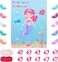 Pin The Tail on The Mermaid Fun Party Game for Kids with 12 Reusable Tails 10 Number Stickers 2 Blindfolds for Kids Birthday Decorations Supplies (Mermaid)
