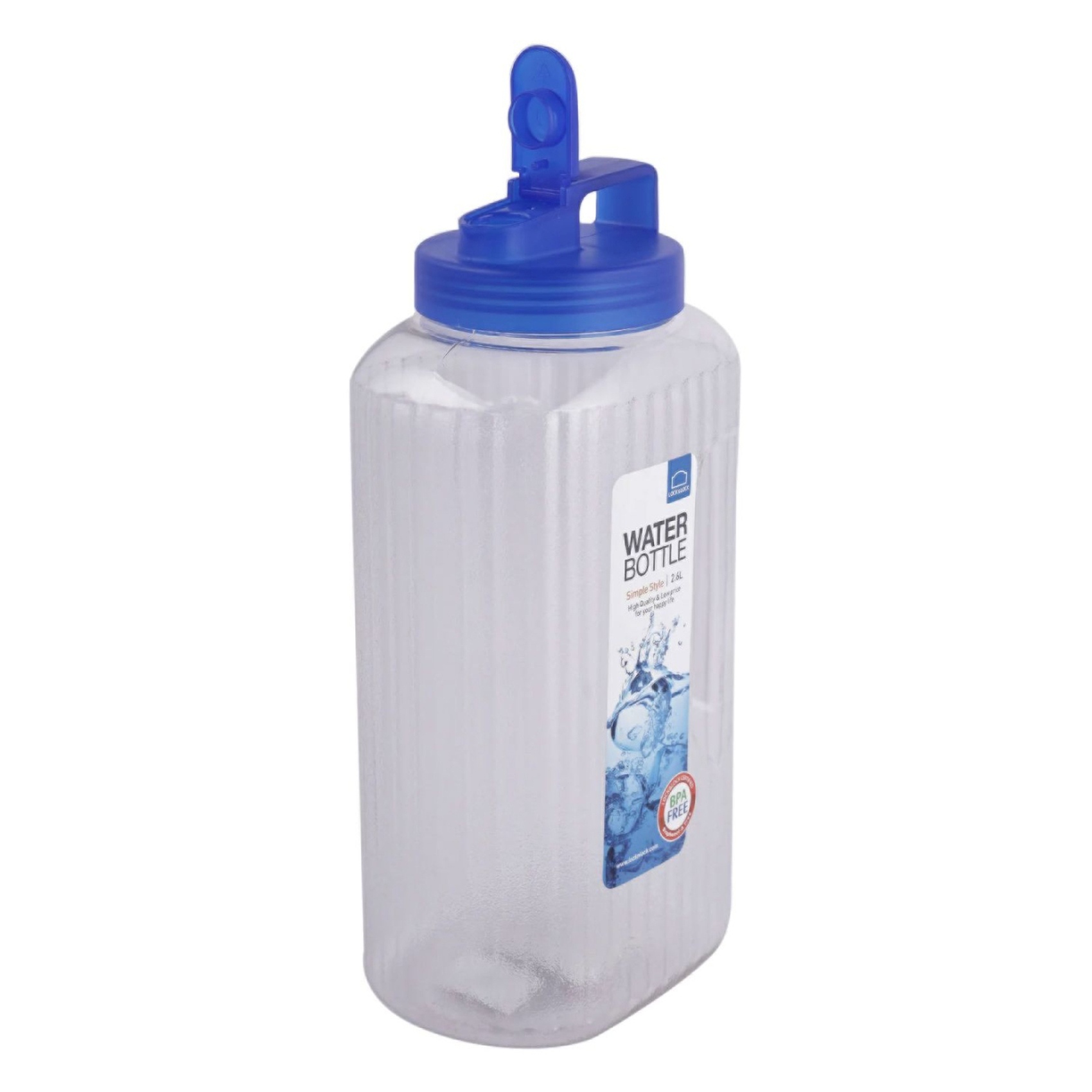 Lock &amp; Lock Aqua Water Bottle HAP739 Clear And Blue 2.6L