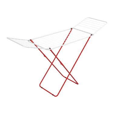 فيليدا سمايل مجفف ملابس لداخل المنزل بأرجل على شكل X - أبيض وأحمر 18 متر