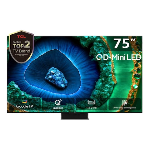 TCL 75-Inch UHD Smart Mini LED Google TV 75C855 Black