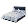 In House Cordoba Velvet Bed Frame - Queen - 200x160 cm - Dark Blue