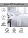 Hotel Linen Klub 4-Piece Deyarco Hotel Linen Klub Double Bed Sheet 350Tc 100% Long Staple Sateen Luxury Quality Cotton, White 230X280cm