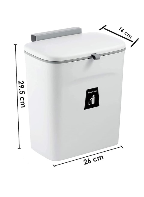 Hanging Trash Can with Lid 2.4 Gallon for Counter Top or Under Sink for Bathroom Bedroom Office Living Room and Kitchen