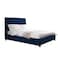 In House Las Palmas Velvet Bed Frame - Single - 200x90 cm - Dark Blue