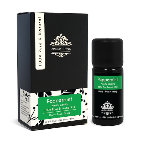 Aroma Tierra - Peppermint Essential Oil - Aroma Tierra - 100% Pure &amp; Natural - 10Ml