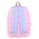 Kaukko Colourful 3 Colours Dots Printed Backpack Bag Pink and Blue 18cm