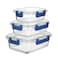 Glass Food Container Set 3 Piece 