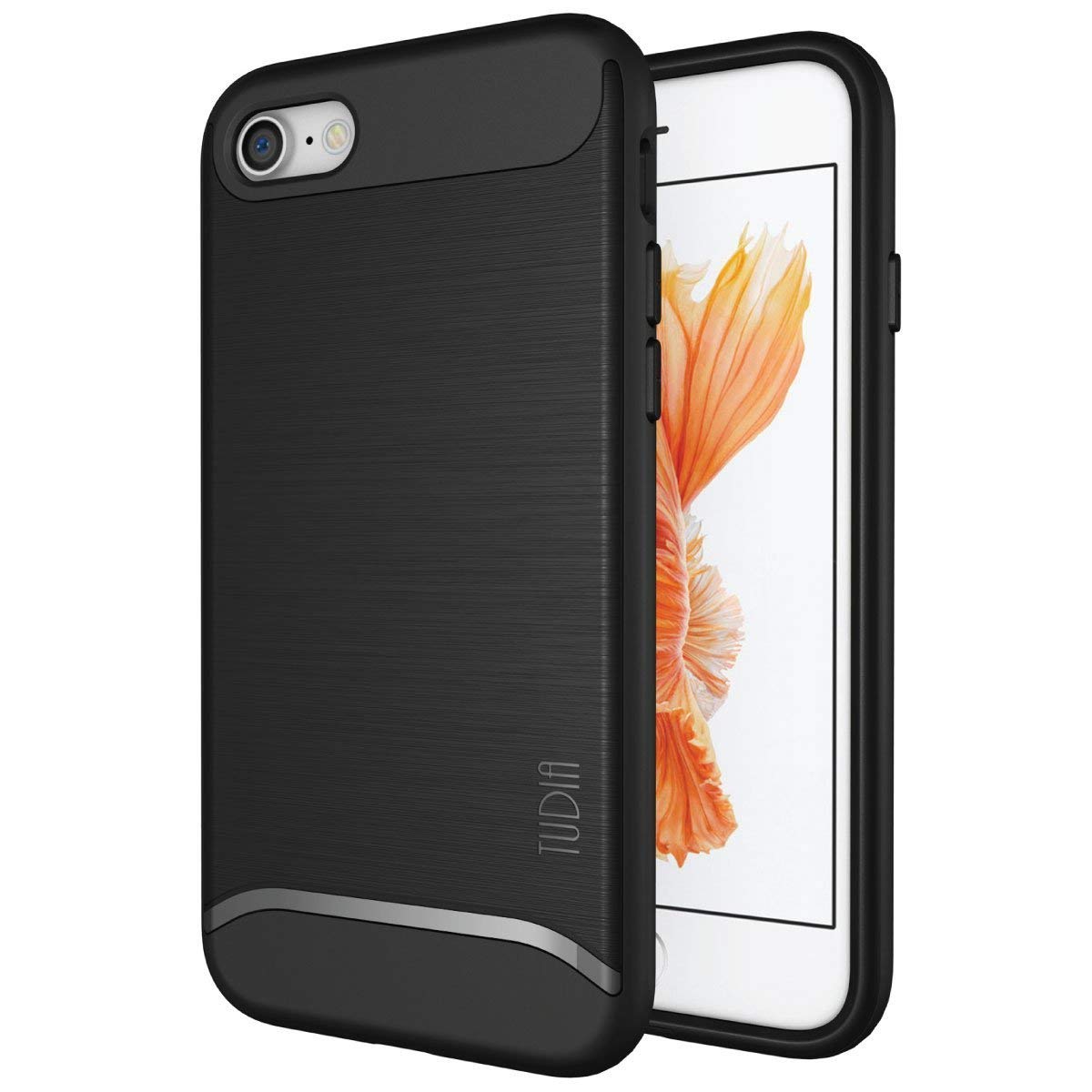 Tudia - iPhone 7 Etalic Dual Layer cover/case - Black