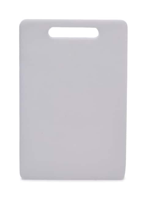 Generic Thick Plastic Non-Slip Cutting Board With Sharpening Stone Meat Vegetable Fruit Chopping White 30centimeter