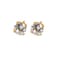 Caflon Fashion Sense Gold Plated White Cubic Zirconia Earring, 5mm